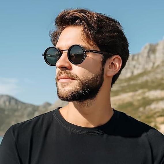 9-Gear Adjustable Polarized Sunglasses – UV400 Retro Round