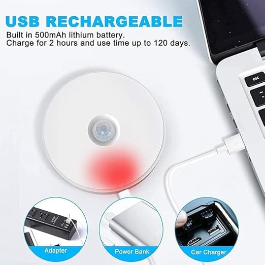 USB Rechargeable Motion Sensor LED Light with Magnetic Mount – Smart Night Light