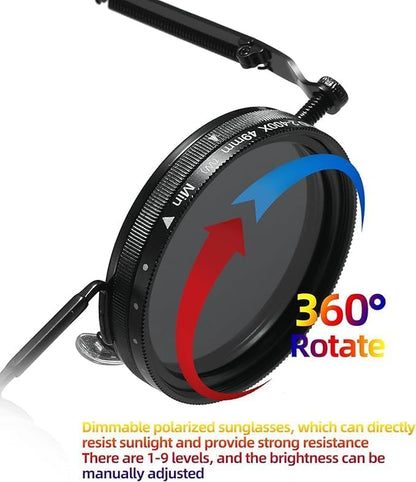 9-Gear Adjustable Polarized Sunglasses – UV400 Retro Round