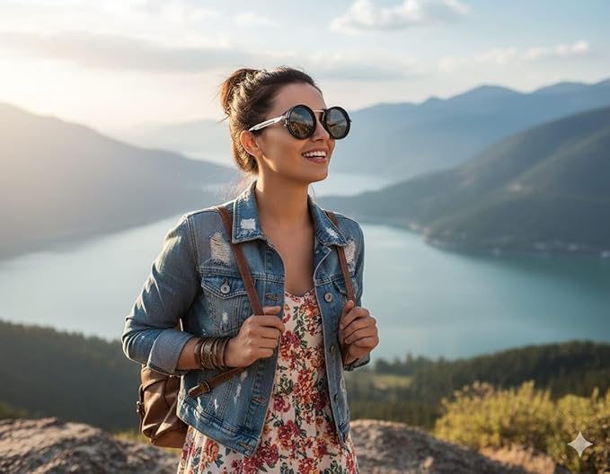 9-Gear Adjustable Polarized Sunglasses – UV400 Retro Round