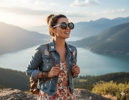 9-Gear Adjustable Polarized Sunglasses – UV400 Retro Round