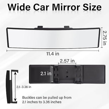 Wide Angle Panoramic Rear View Mirror – Reduce Blind Spots