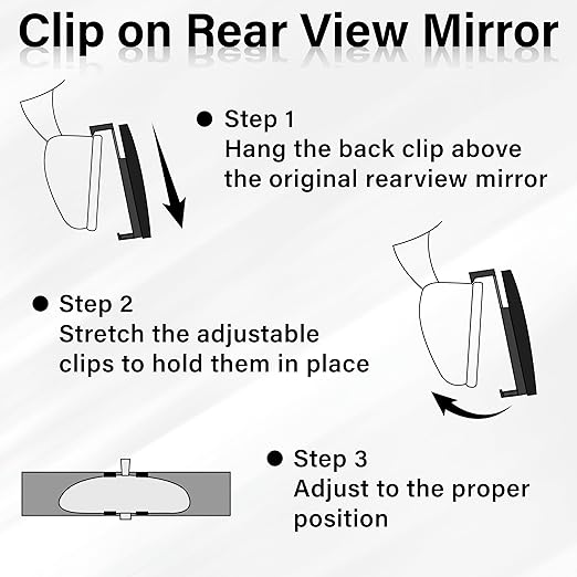 Wide Angle Panoramic Rear View Mirror – Reduce Blind Spots