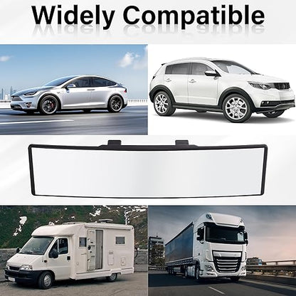 Wide Angle Panoramic Rear View Mirror – Reduce Blind Spots