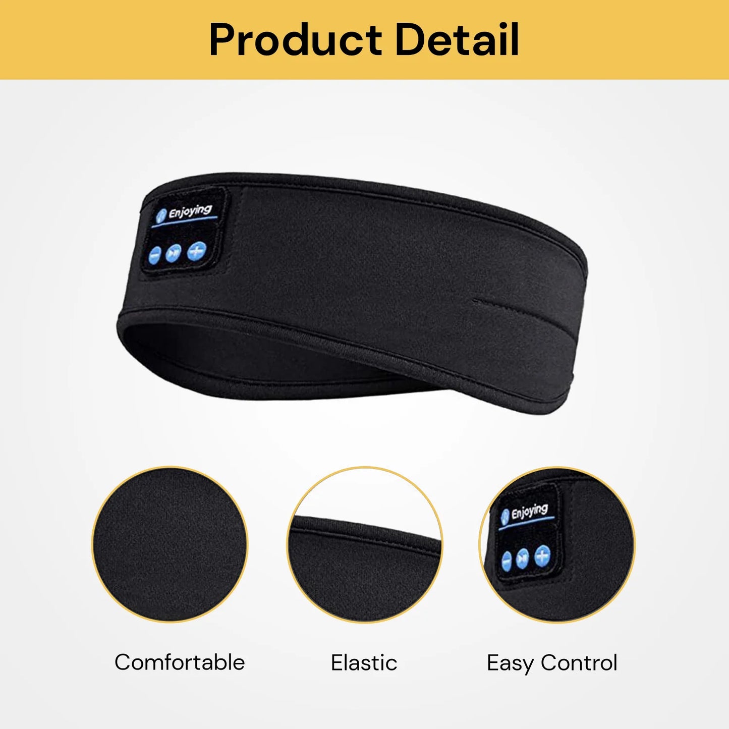 Bluetooth Music Headband – Wireless Sleep, Workout and Bike Ride Headphone