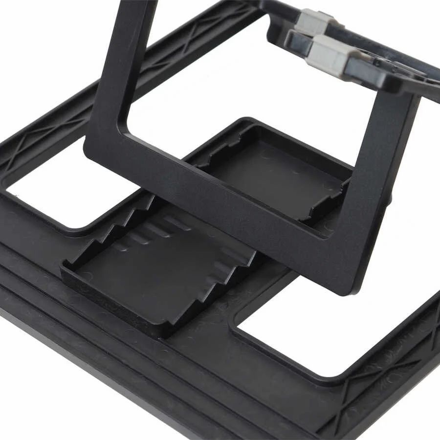 2-in-1 Foldable Adjustable Laptop Stand with Mobile Holder – Anti-Slip Ergonomic Design