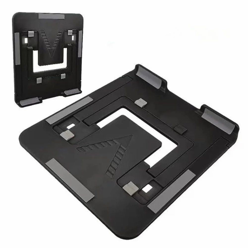 2-in-1 Foldable Adjustable Laptop Stand with Mobile Holder – Anti-Slip Ergonomic Design
