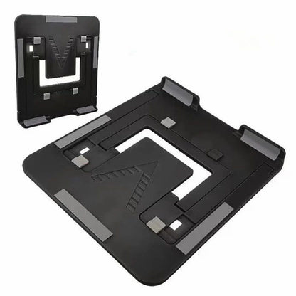 2-in-1 Foldable Adjustable Laptop Stand with Mobile Holder – Anti-Slip Ergonomic Design
